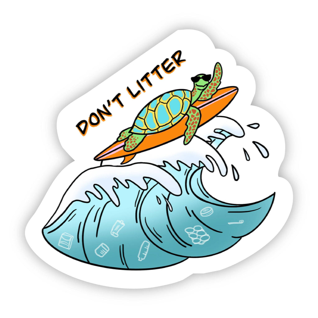 Don't Litter Sea Turtle Sticker