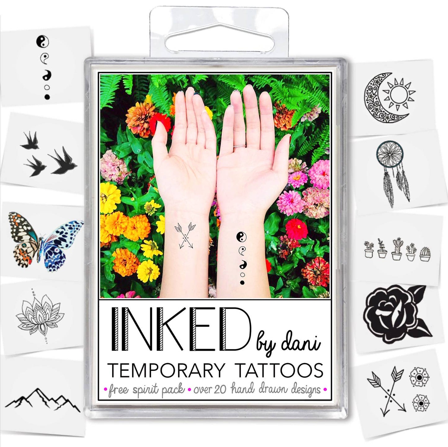 Free Spirit  Temporary Tattoo Pack