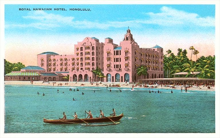 Royal Hawaiian, Honolulu - Vintage Image, Postcard