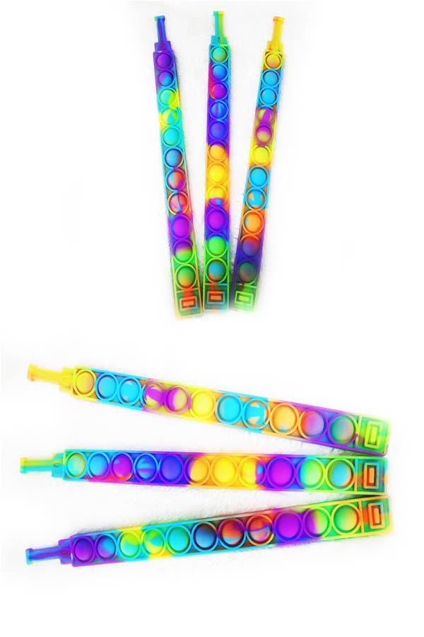 Multi-Color Push Pop Bubble Fidget Bracelet