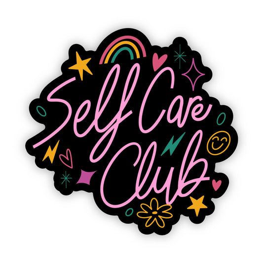 Self care club sticker