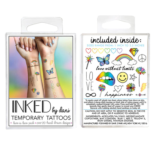 Love is Love Temporary Tattoo Pack