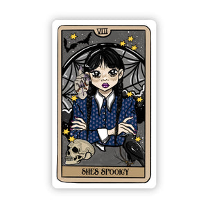 She's Spooky Tarot Card Sticker