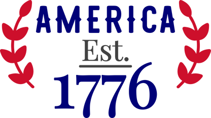 America Est. 1776 4th of July Crew neck T-Shirt Style