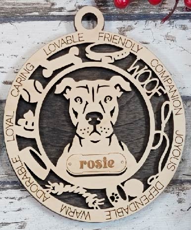 Customizable American Pitbull Terrier Ornament