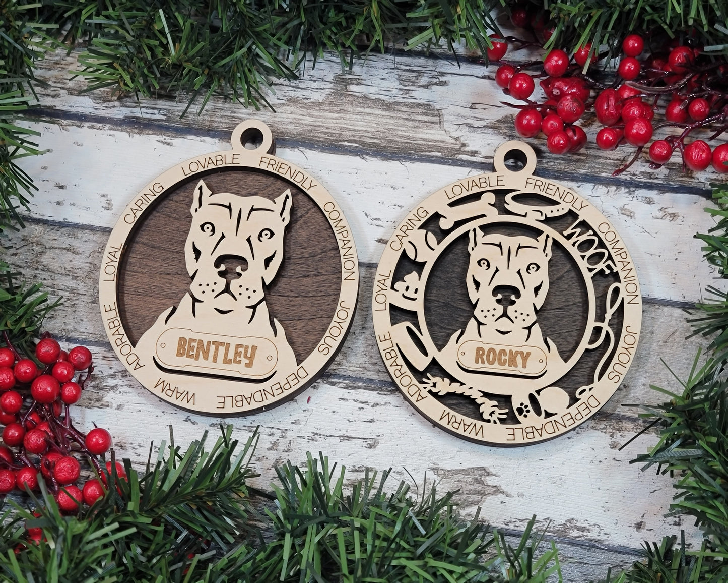 Customizable American Pitbull Terrier Ornament