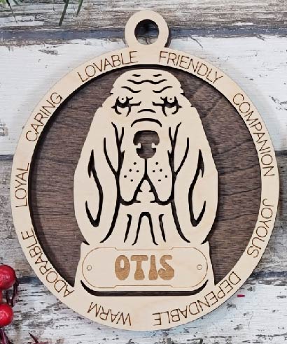 Customizable Bloodhound Ornament