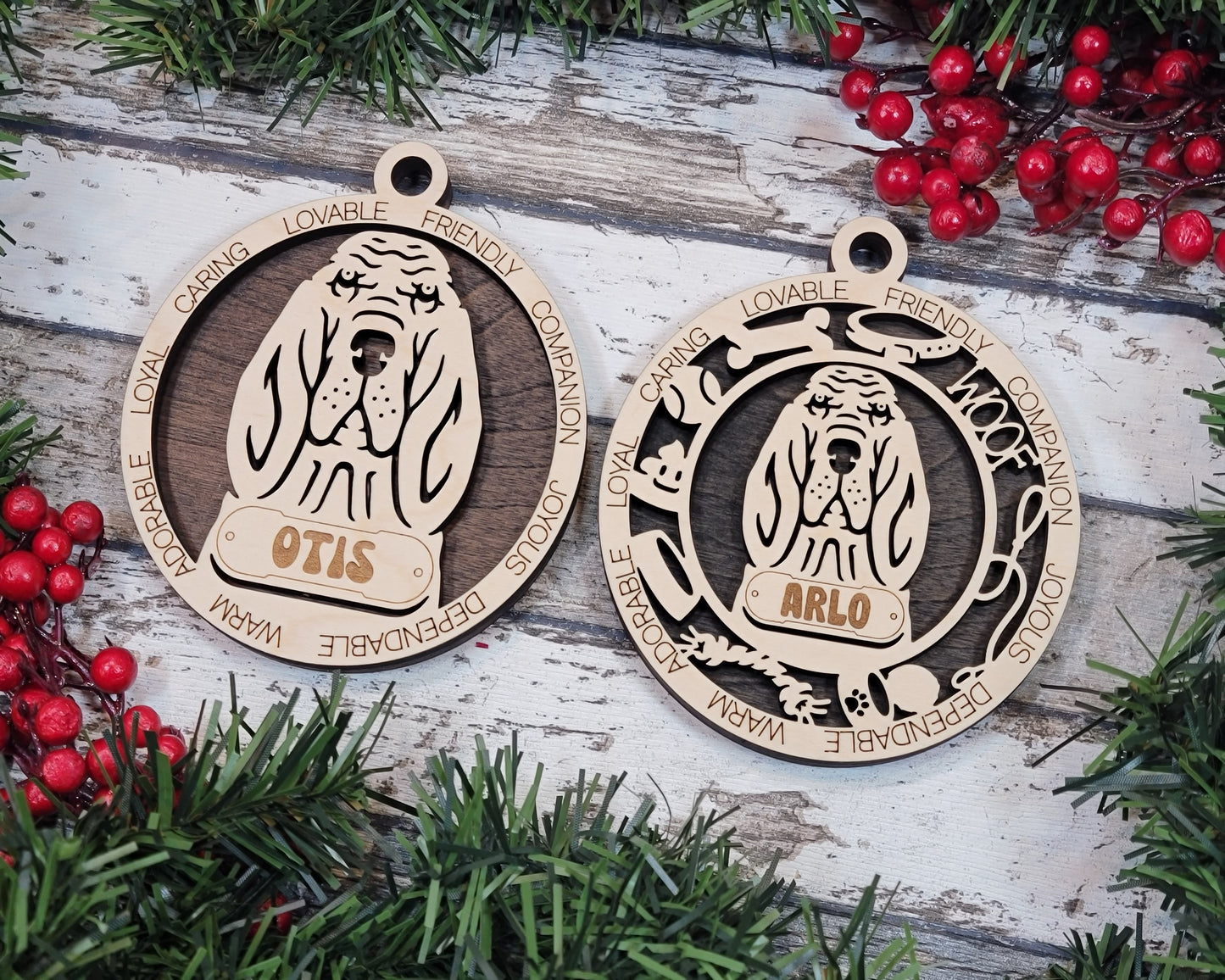 Customizable Bloodhound Ornament