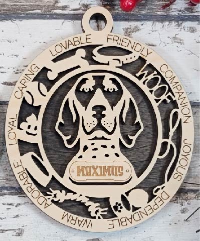 Customizable Bluetick Coonhound Ornament