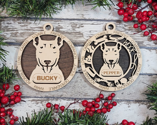 Customizable Bull Terrier Ornament