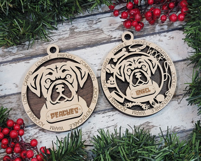 Customizable Puggle Ornament