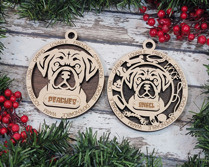 Customizable Puggle Ornament