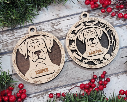 Customizable Rhodesian Ridgebak Ornament