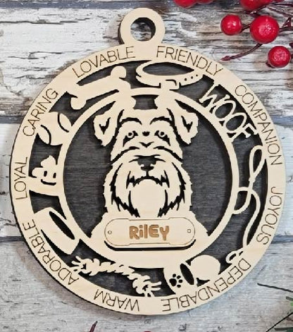 Customizable Schnauzer Ornament