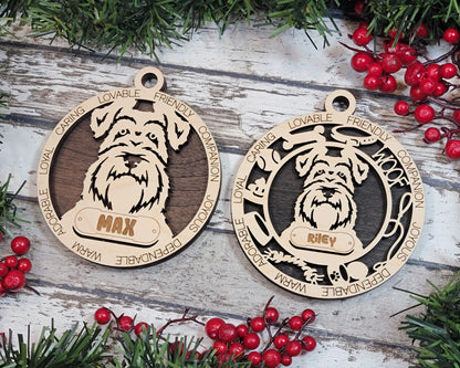 Customizable Schnauzer Ornament