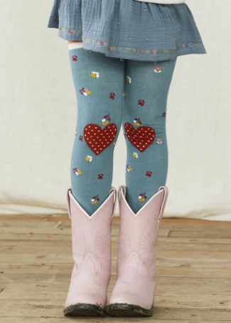 Gwen Girls Flowers and Hearts Tights