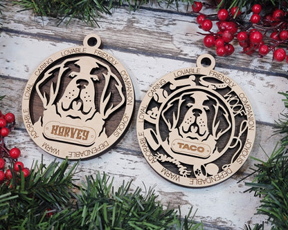 Customizable St. Bernard Ornament