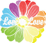 Love is Love LGBTQ Rainbow Style Flower Hoodie