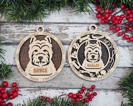 Customizable West Highland Terrier Ornament