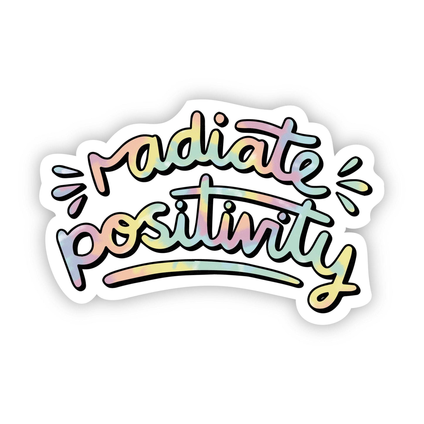 Radiate Positivity Tie Dye Aesthetic Sticker