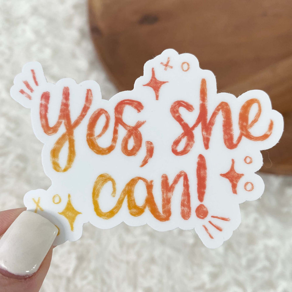 Yes, She Can! Sticker
