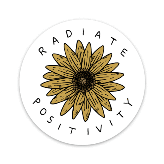 Radiate Positivity Sunflower Sticker
