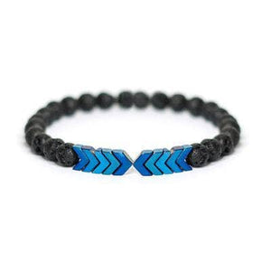 Lava Bead Arrow Bracelets Blue