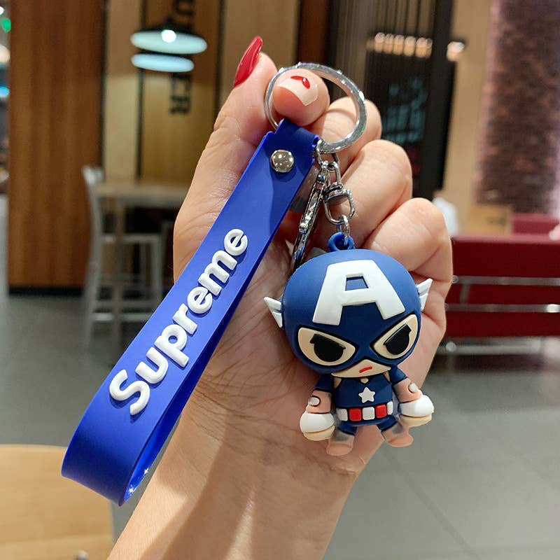 Captain America anime cartoon pendant keychain