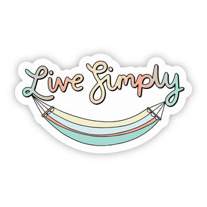 Live Simply Hammock Nature Sticker