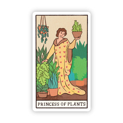 Big Moods | "Princess of Plants" Tarot Card | Sticker | Ohana Underground