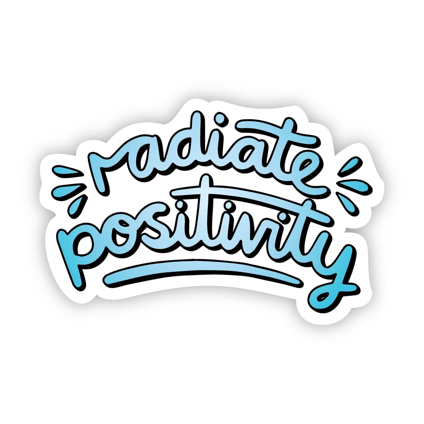 Radiate Positivity Blue Aesthetic Sticker