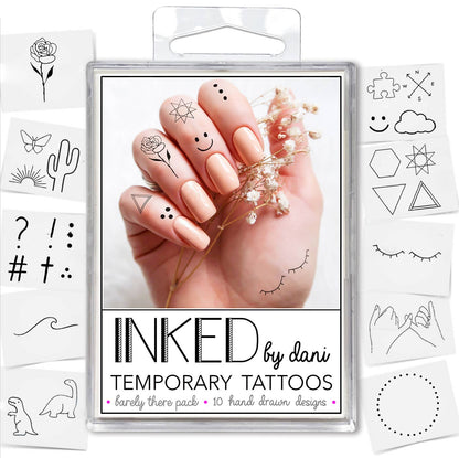 Barely There  Temporary Tattoo Pack