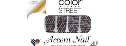 ColorStreet Nail Strips | Florentine Mosaic - Accent 4 Nail Pack | Real Polish | Easy Apply |