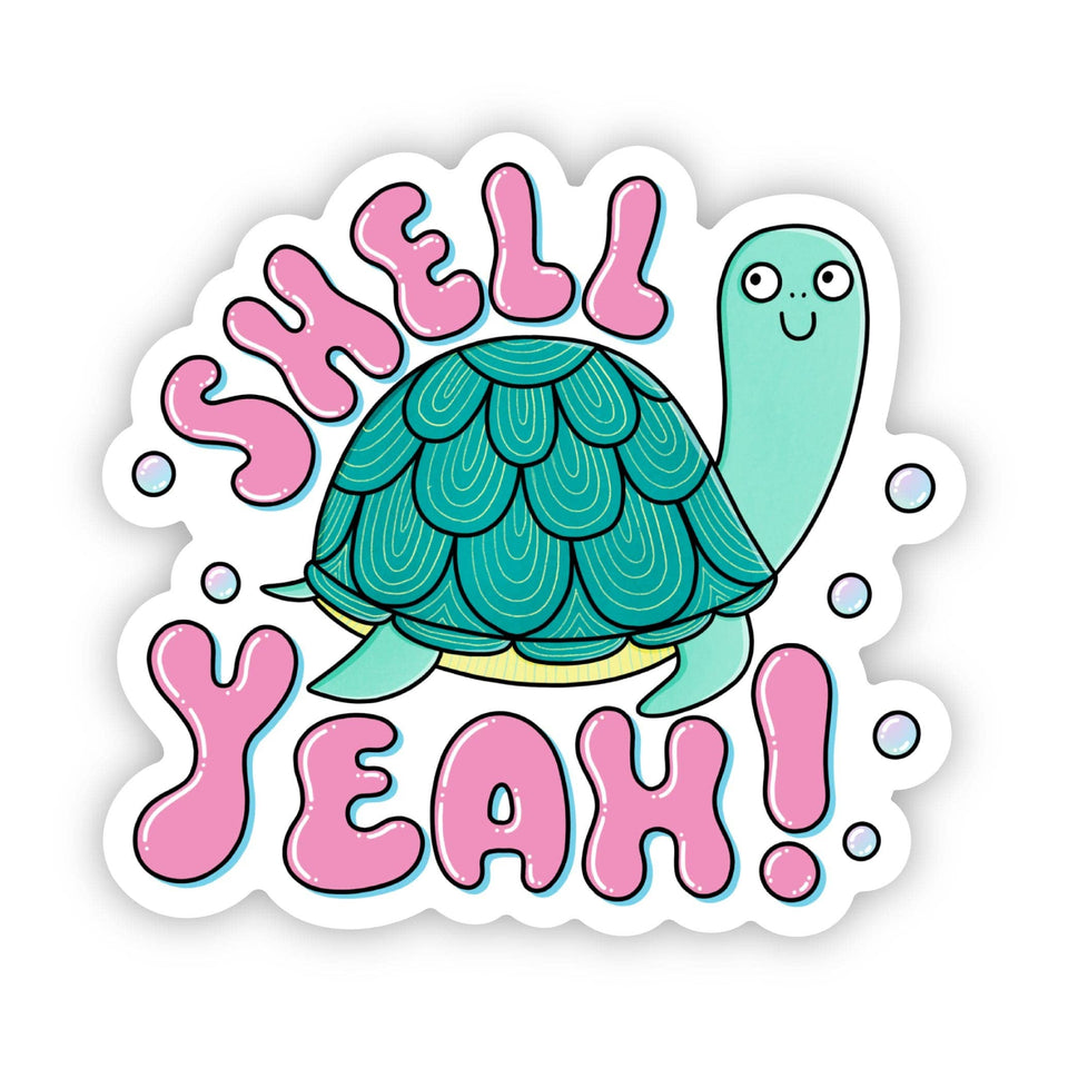 "Shell yeah" turtle sticker