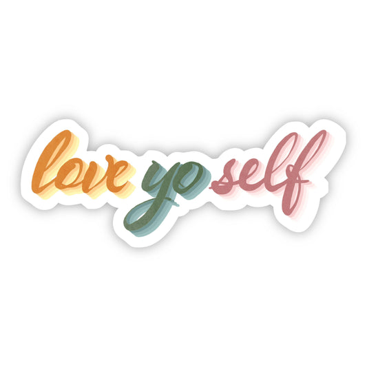 Love Yo Self Cursive Sticker
