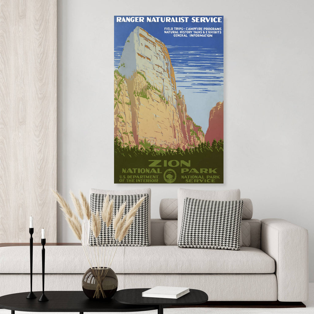 Vintage Zion National Park Poster - 11"x17"