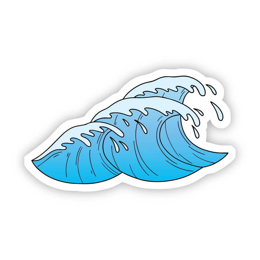 Blue Waves Aesthetic Sticker