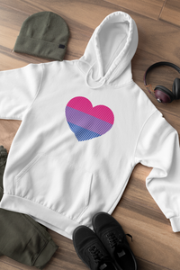 White LGBTQ Heart hoodie