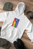 White LGBTQ Flag hoodie