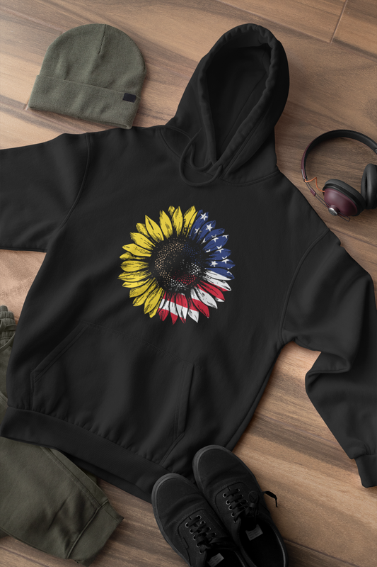 Sunflower American Flag hoodie