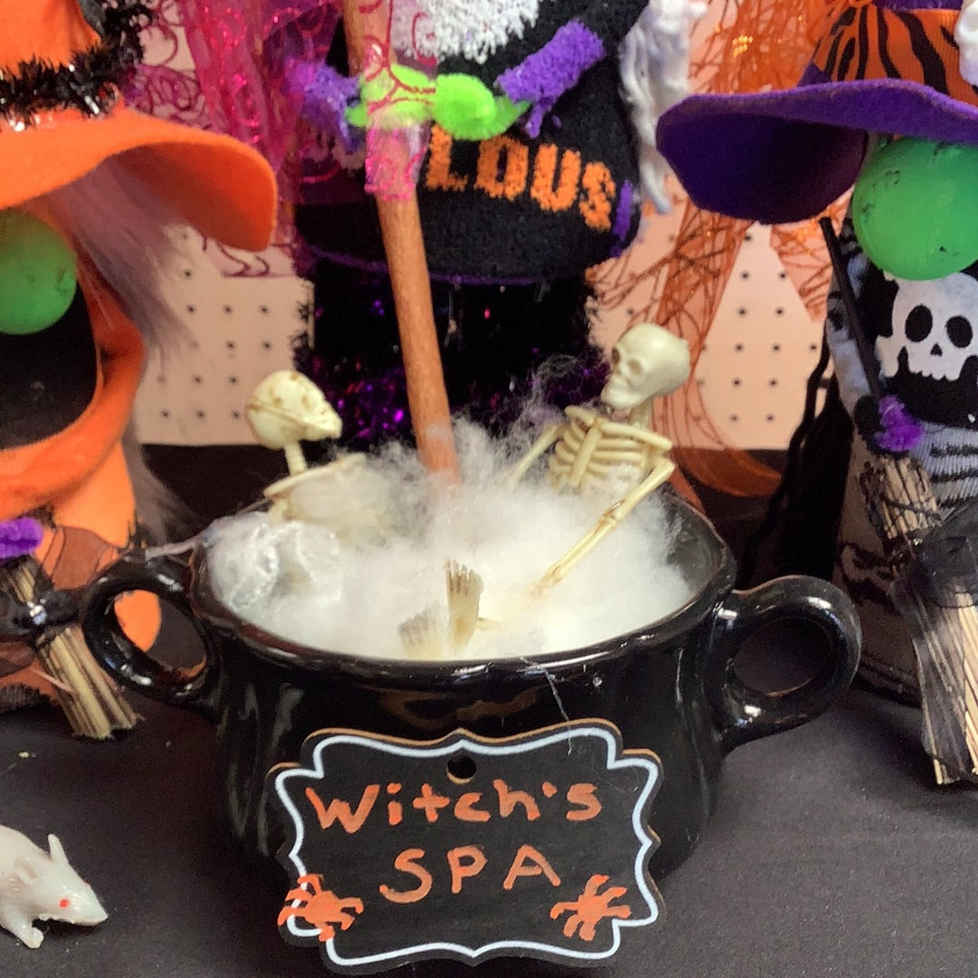 Witch’s Spa handmade Halloween decorations