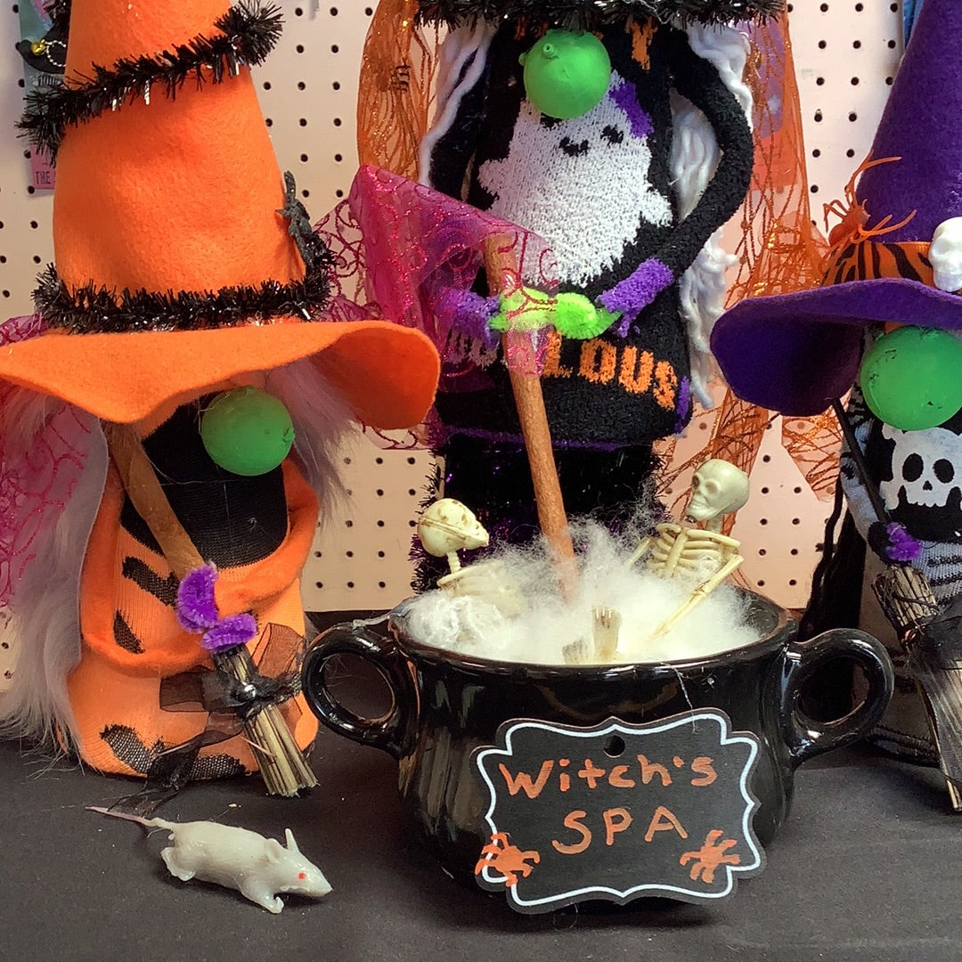 Witch’s Spa handmade Halloween decorations