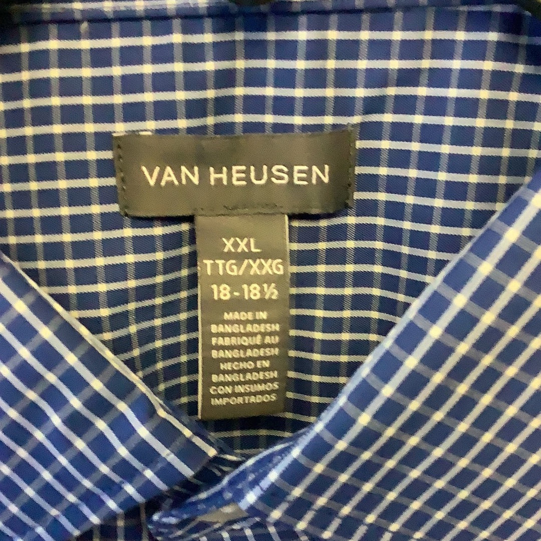 Van Heusen, long sleeve, men’s dress shirt, wrinkle free, stain shield