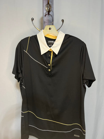 Annika Black Polo shirt, Large