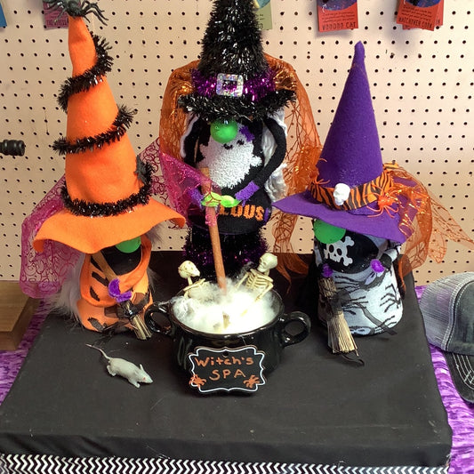 Witch’s Spa handmade Halloween decorations