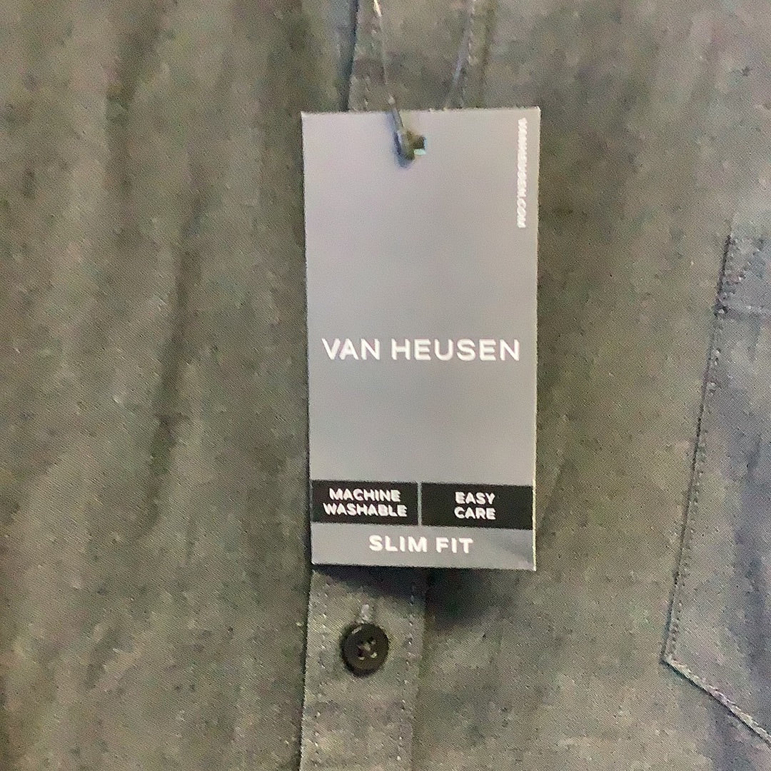 Van Heusen, dress shirt, slim fit, never tuck, long sleeve, easy care