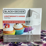 Black+Decker lightweight 5-speed hand mixer