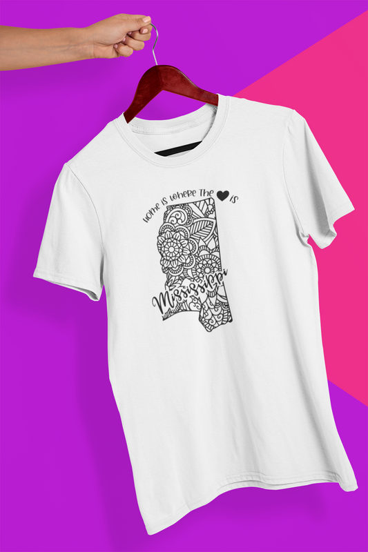 Mississippi Mandala Crew Neck T-Shirt