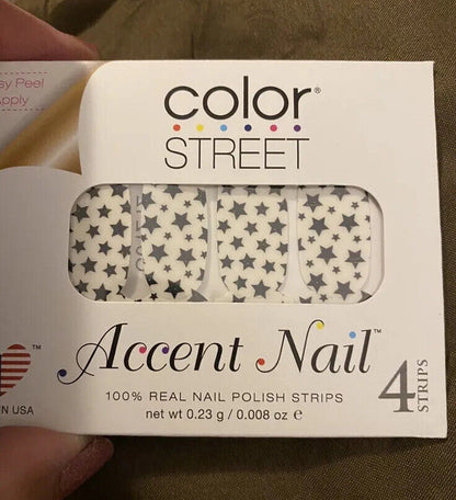 ColorStreet Nail Strips | Star for the Course - Accent 4 Nail Pack | Real Polish | Easy Apply