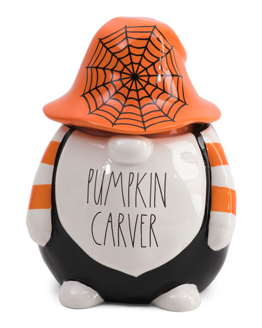 Rae Dunn ~ Pumpkin Carver Gnome Canister